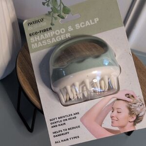 Swissco Eco-Fiber Scalp Massager - Green and Cream